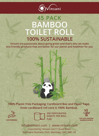 VINSANI BAMBOO TOILET ROLL 45