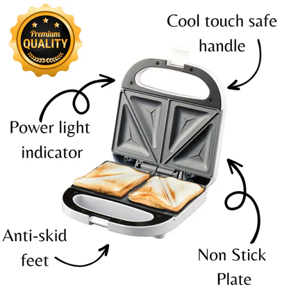 Domestic King 2 Slice White Sandwich Maker 750W- DK180100